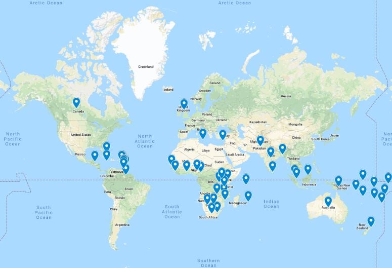 commonwealth countries map