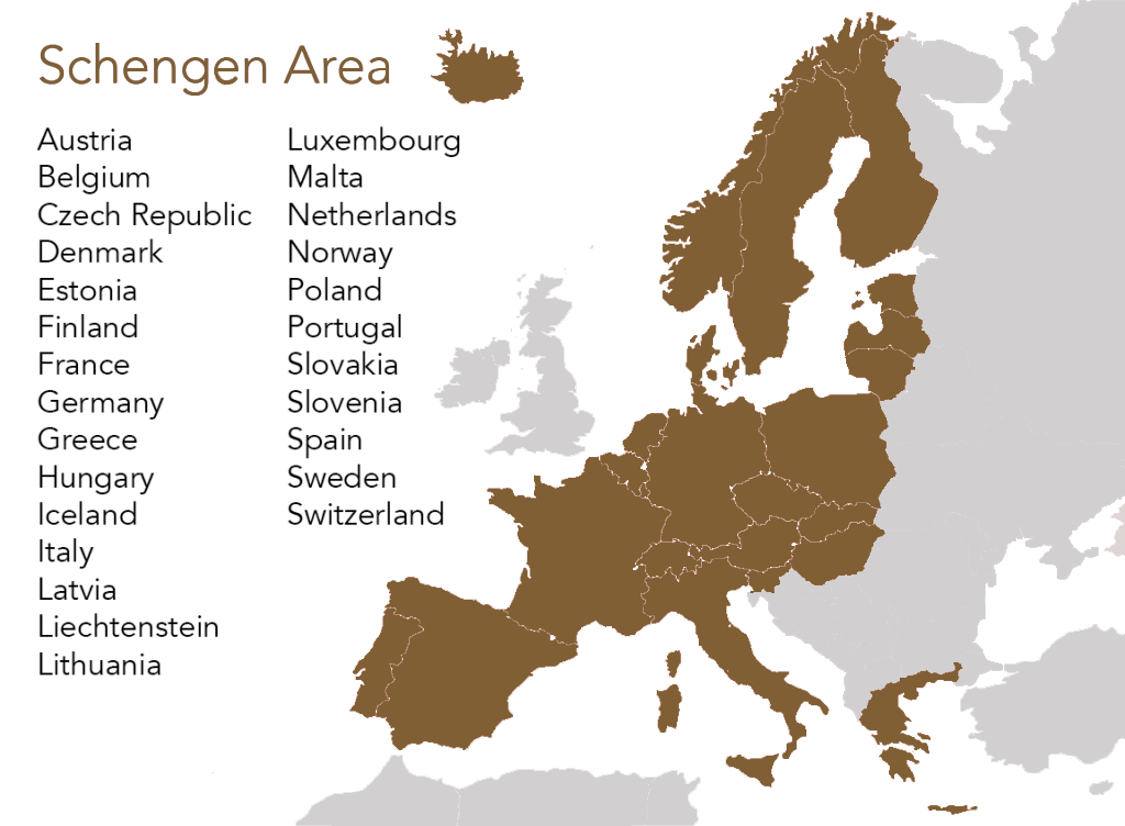 list of Schengen Countries